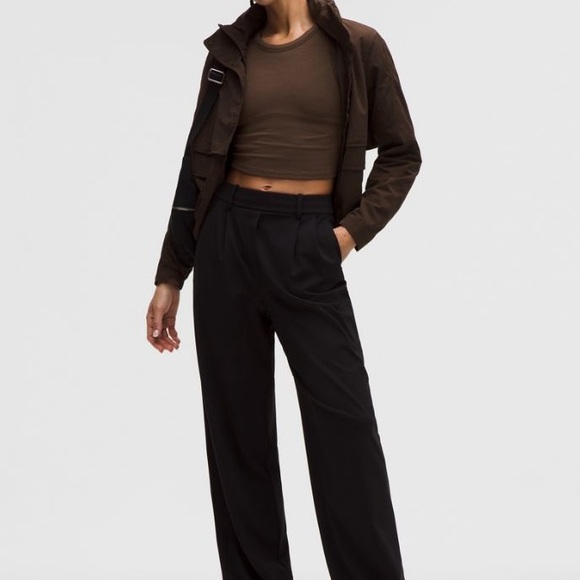 Lululemon Hold Tight Chocolate Brown Long Sleeve Modal Blend Crop Top - Picture 2 of 11